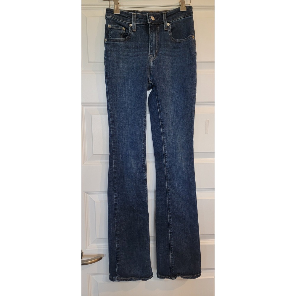 Levi's Women's 725 High Rise Bootcut Jeans Medium Wash Blue Denim Cotton Blend